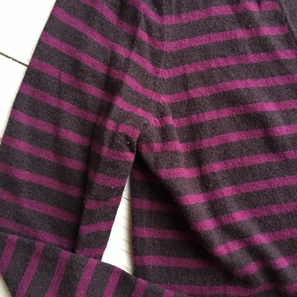 {Loft} Striped Purple Cardigan Size S - Picture 7 of 8